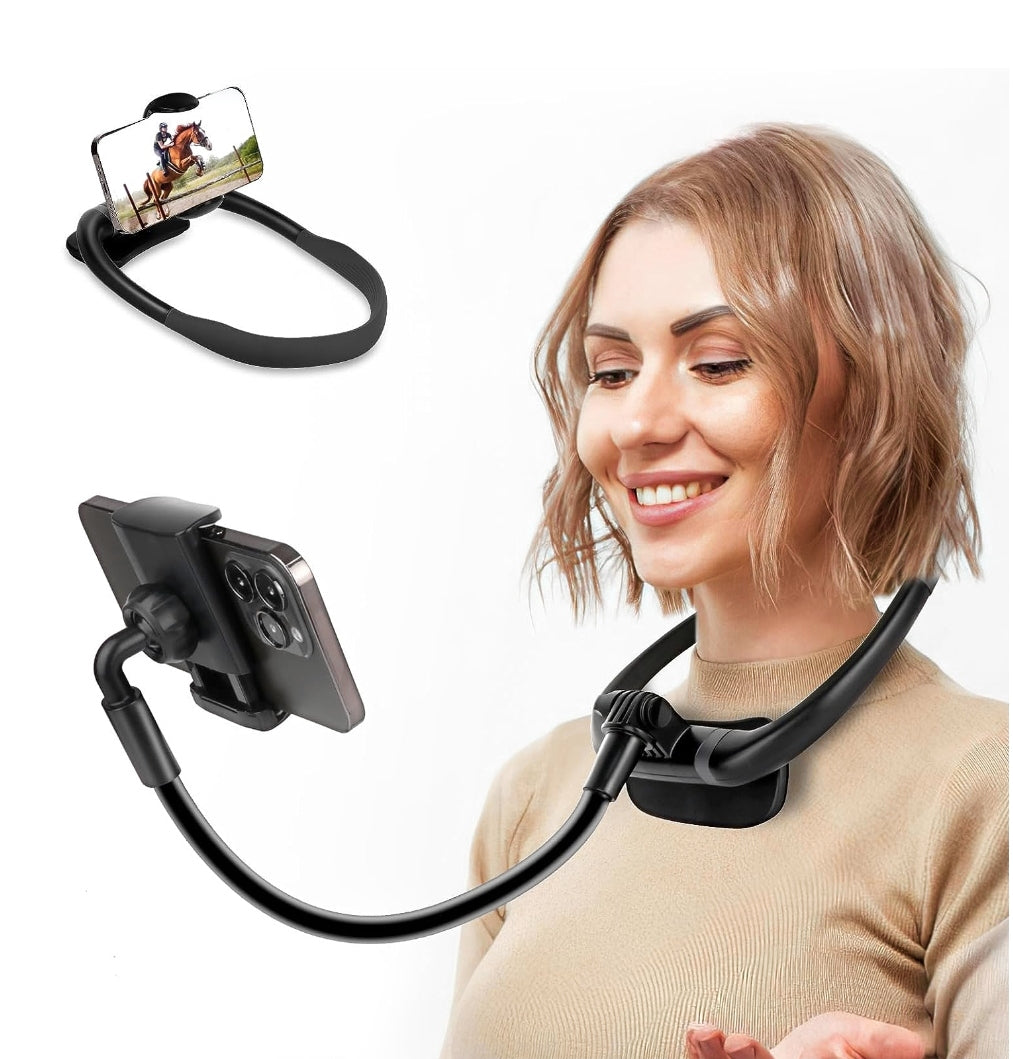 Touchless Portable Neck Phone Holder/Stand