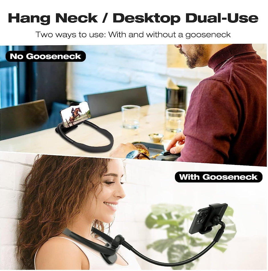 Touchless Portable Neck Phone Holder/Stand