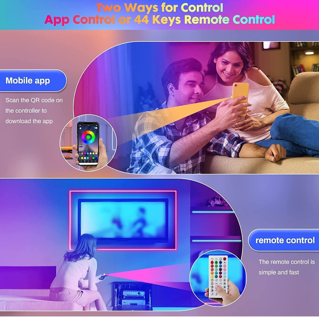 Led Strip Lights w/ App & Remote (50ft)