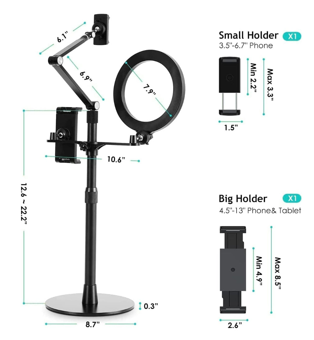 Adjustable LIVE 3-in-1 Content Creator Stand/Mount