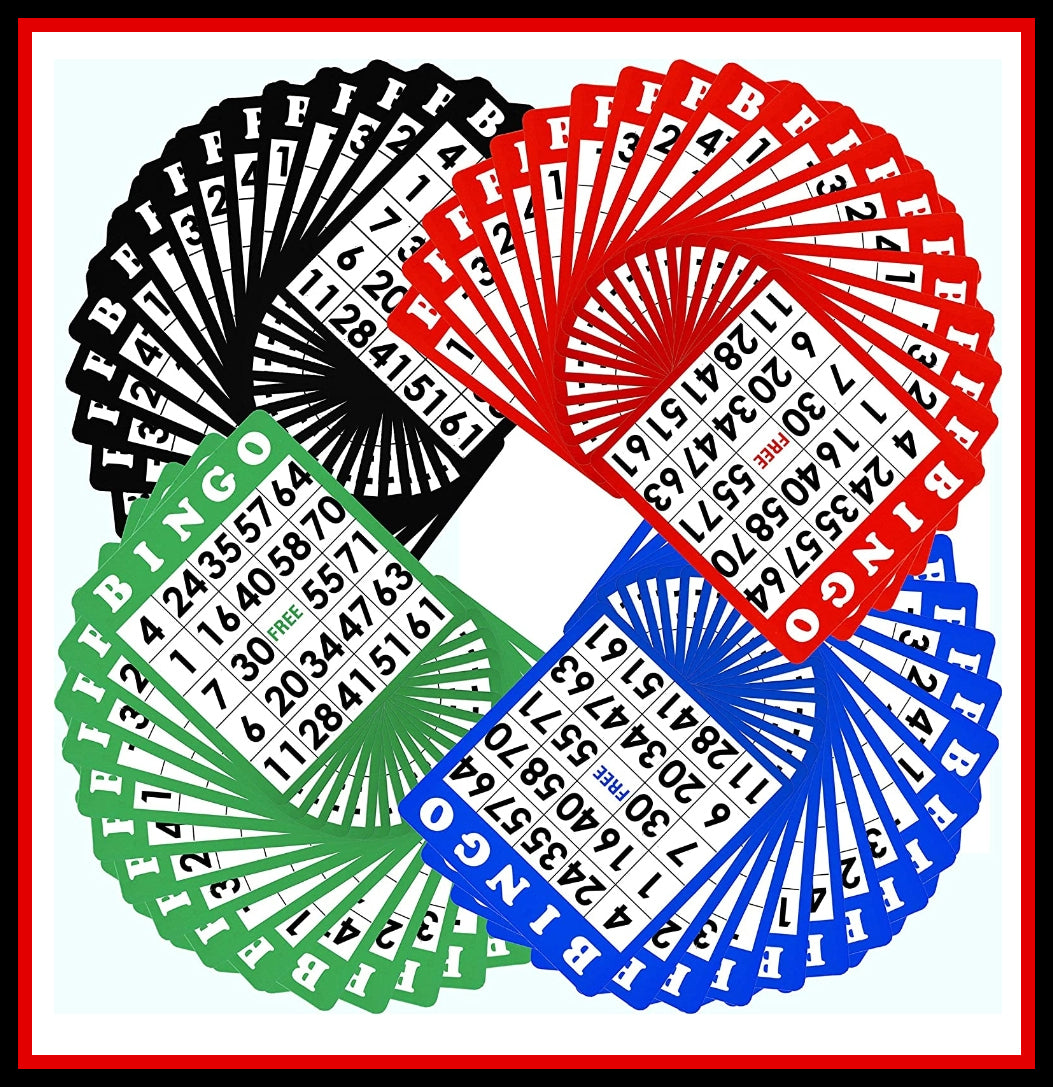 Reusable Bingo Card/Boards 20ct (4 Colors)