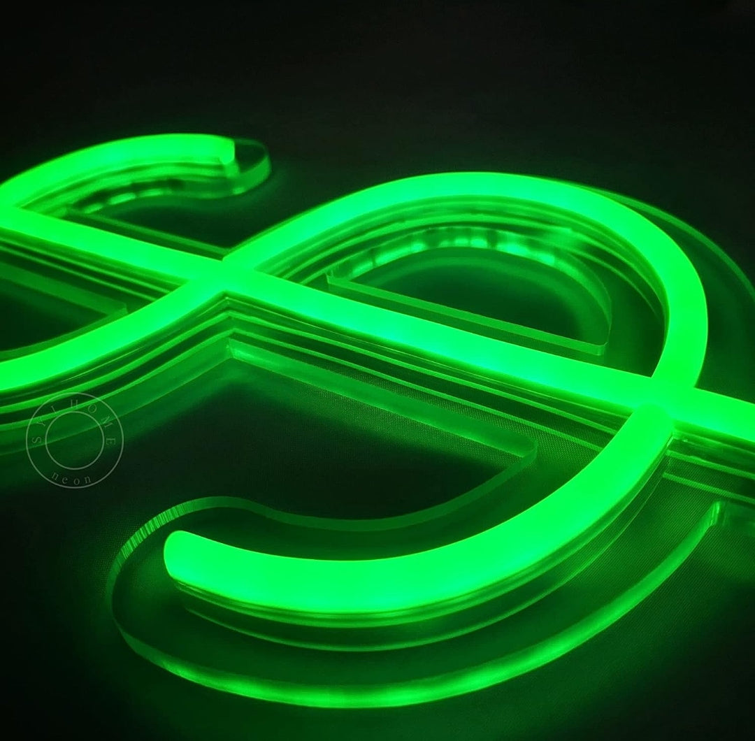 Neon Sign • $ Dollar Symbol (11.8×6.3)