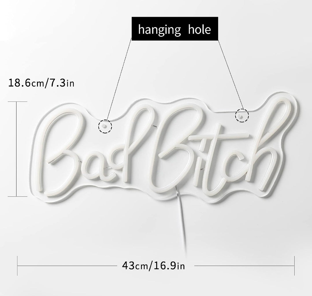 Neon Sign • BAD BITCH (16.9×7.3)