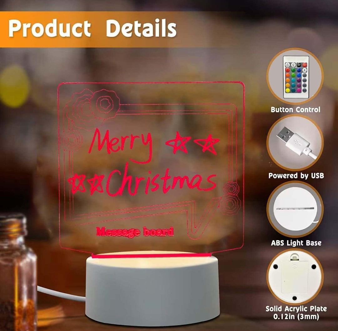 Dry-Erase Light-Board + Remote (16 Colors)