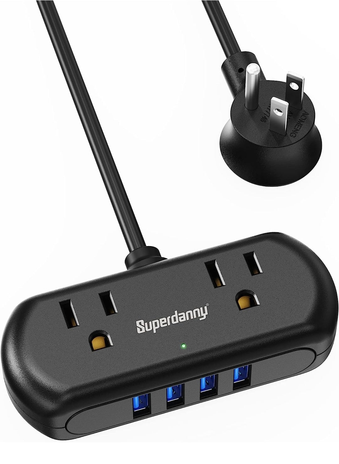 Desktop Compact USB & Outlet Surge Protector