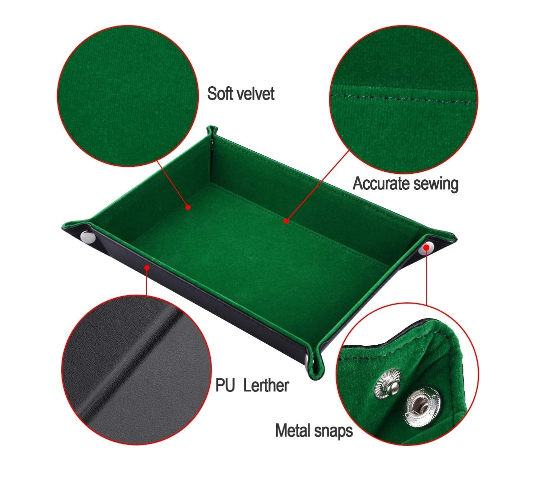 Dice Rolling Tray (Rect./Green)