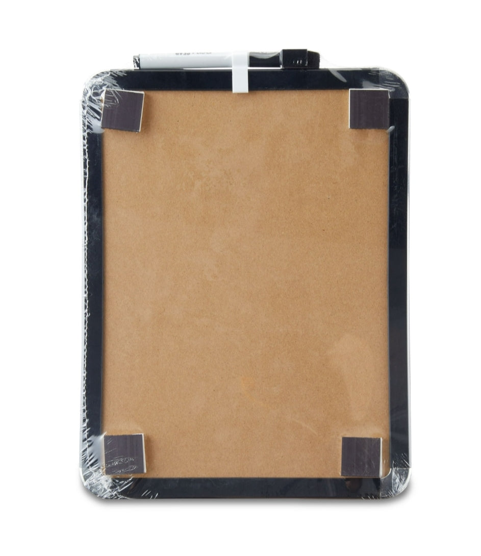 Magnetic Black-Framed Whiteboard, Pen & Eraser Incl. (8.5"×11")