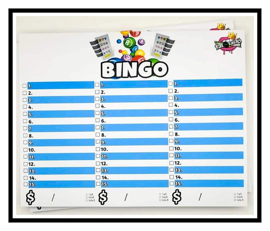 15-Line, Large 3-Part Bingo Pad! (8.5"×11", 50-sheet)