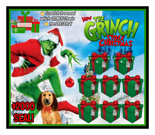 'Grinch Steals xmas!' Bingo Board - $11/Line, 2k Seal! $1,000 Profit