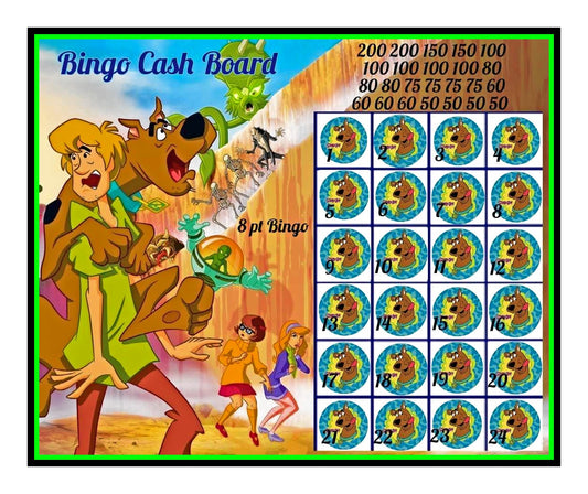 'Scoob & Shag' Bingo Cashboard • $8/Line, $700 Profit