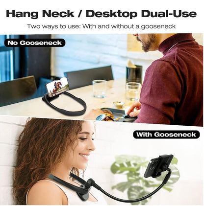 Touchless Portable Neck Phone Holder/Stand