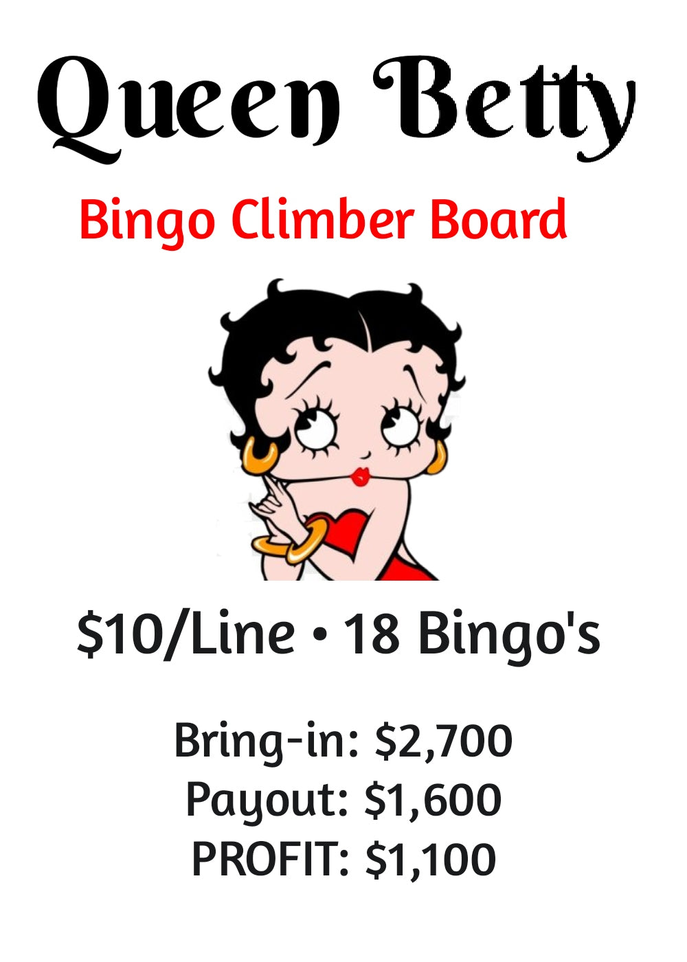 'Queen 👑 Betty' Climber Board Set, $1,100 Profit