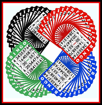 Reusable Bingo Card/Boards 20ct (4 Colors)
