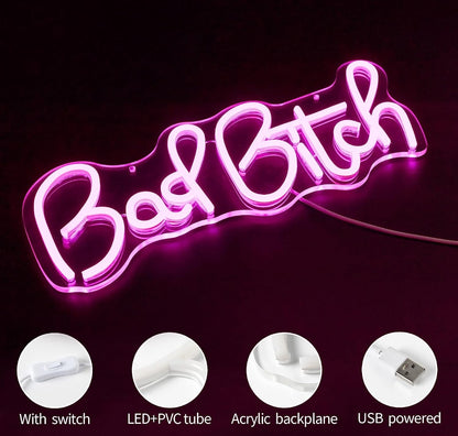 Neon Sign • BAD BITCH (16.9×7.3)