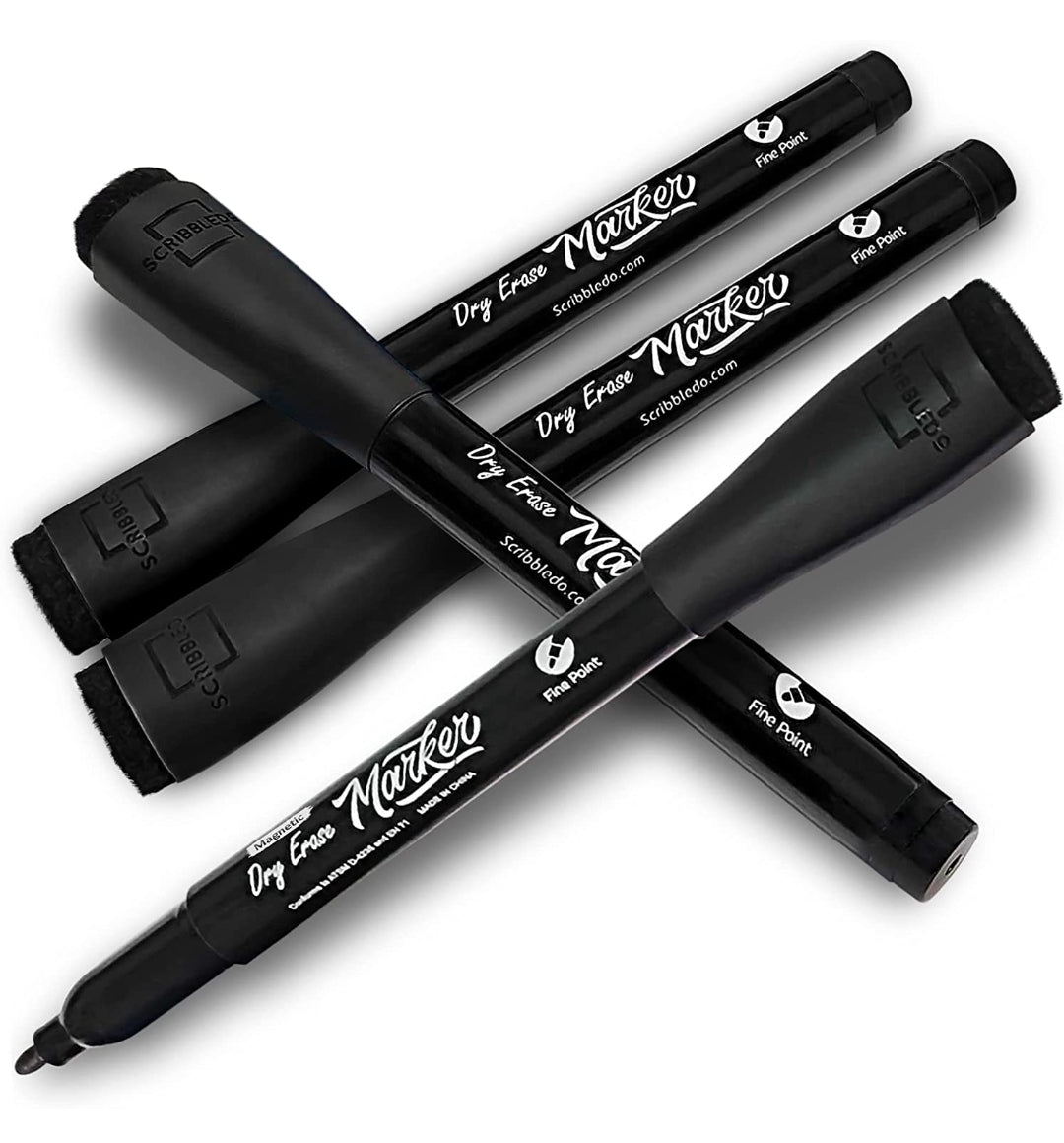 Magnetic Dry-Erase Markers Set (4ct. Black)