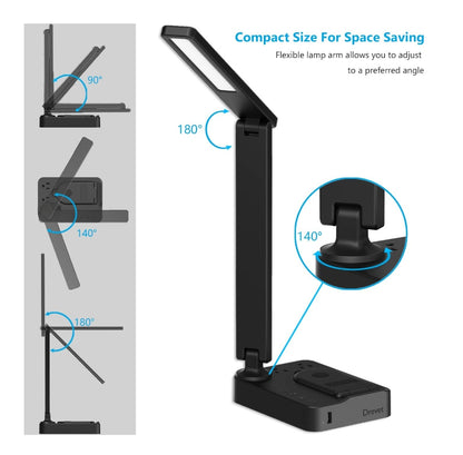 Desktop Lamp w/ 2 Outlets, USB & Wireless Ports