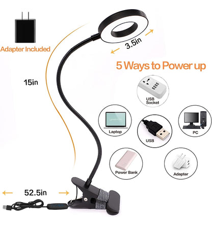 Desktop Lamp w/ Clamp & 10 Brightness Levels