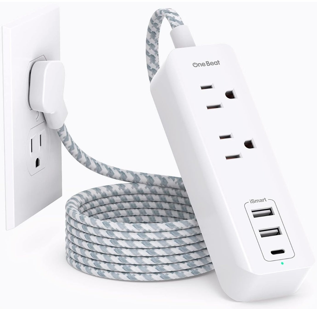 USB Power Strip, 2 outlet/3 USB (+1 Type C)