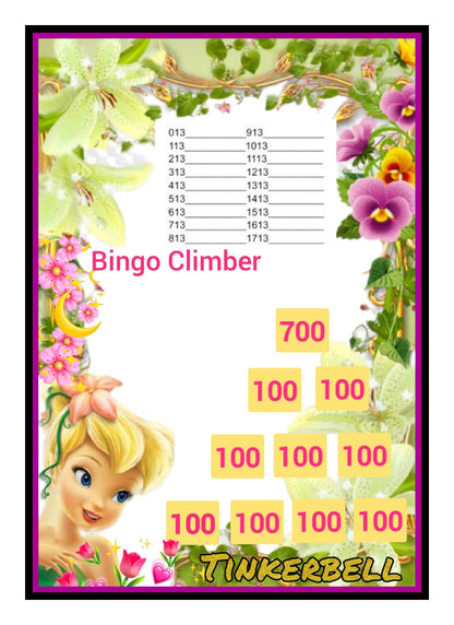 'Tink' Bingo Climber Set, $10/Line, 18-Bingo ($1,100 Prof)