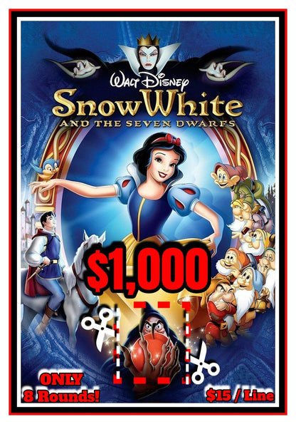 'Snow White' ONLY 8 Bingo's *FAST PROFIT* /$1,000 SEAL! $15/Line, $800 Profit