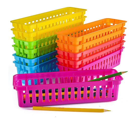 Tab Ticket Basket 2pc Set (Asst. Neon Colors)