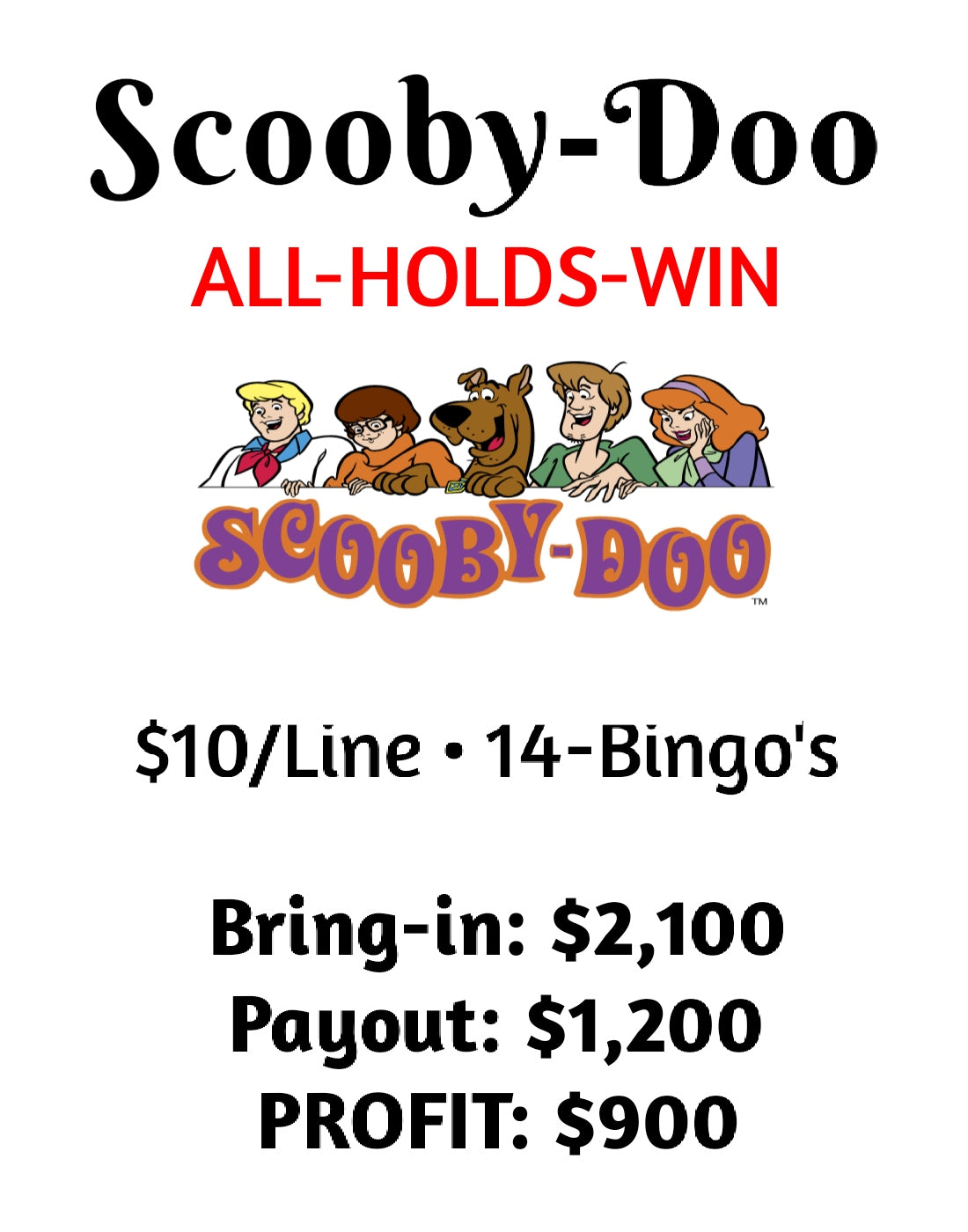 'Scoob' ALL-HOLDS-WIN Board, $10/Line, $900 Profit