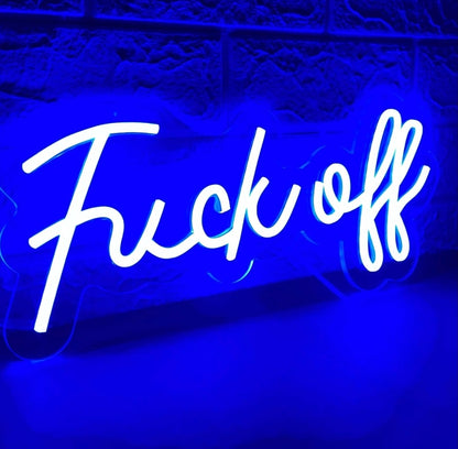 F*ck Off! Neon Sign (Blue/8"×15")