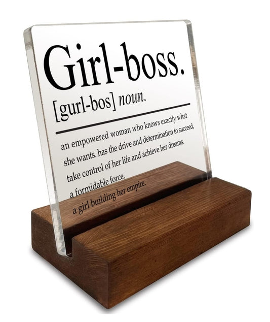 "Girl-Boss" Desk Sign