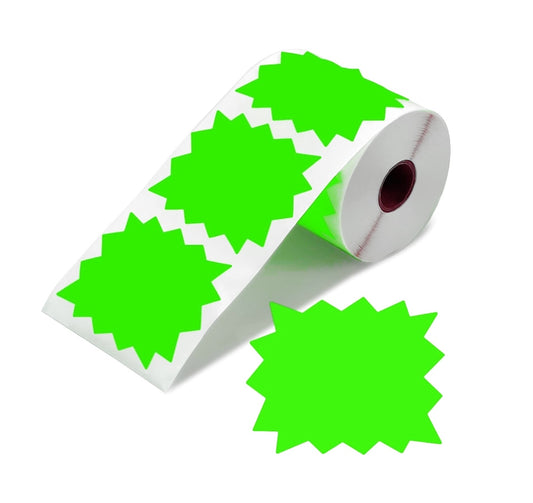 Prize Board Sticker Labels 500ct Roll (Green, 3"×3.5")