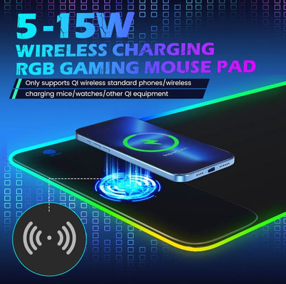 LED Wireless Charging Desk Mat/Pad (31.5"× 11.8")