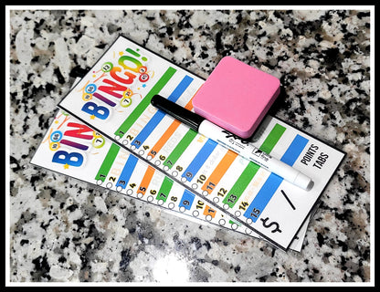 Bingo Pad • REUSABLE'S! ♻️ 2pc Set (w/ Marker & Eraser)