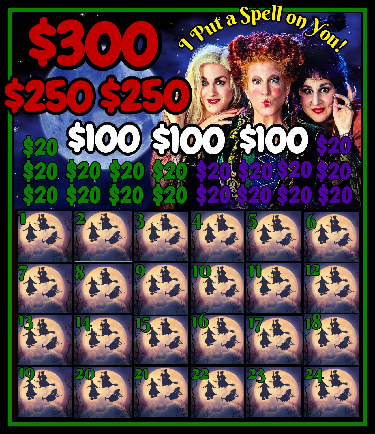 Sanderson Sisters Cb, $6/Line, PROFIT = $700