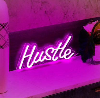 Neon Sign • HUSTLE (11"×7")