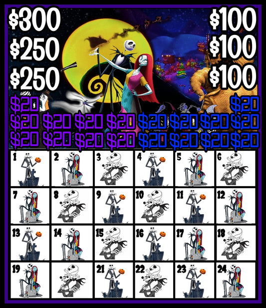 Nightmare before Christmas Bingo Cb, $6/Line, PROFIT= $700