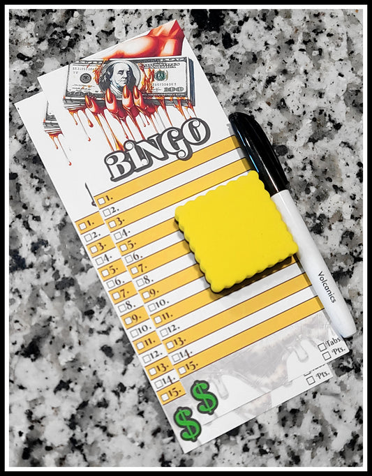 REUSABLE'S ♻️ 15-line 'Gold Benjamins' Notepad (2pc Set w/ Marker & Eraser)