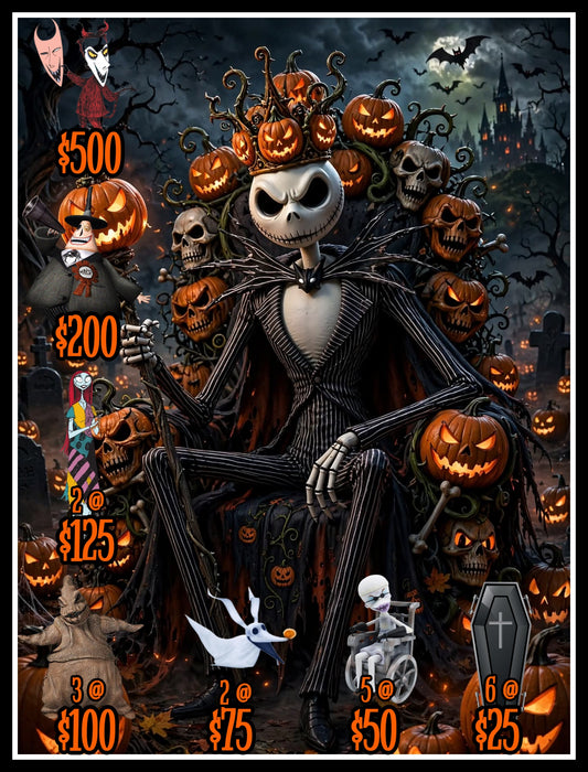 Pumpkin King Bingo Board, $1,200 PROFIT - 10/Line