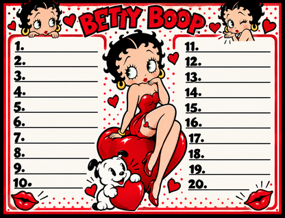 Miss B. Bingo Board - $8/Line, $1,200 Profit