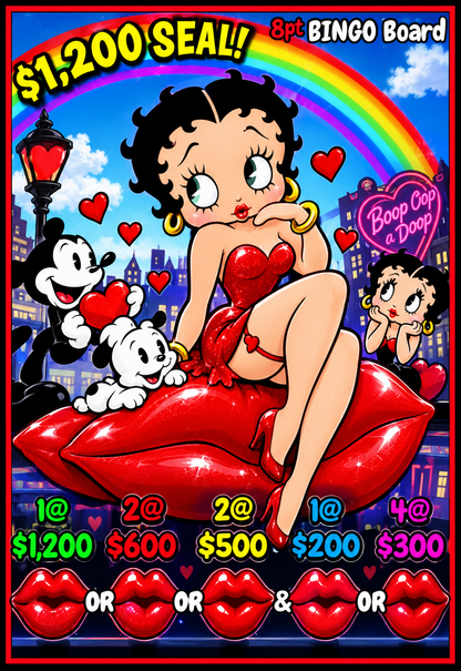 Miss B. Bingo Board - $8/Line, $1,200 Profit