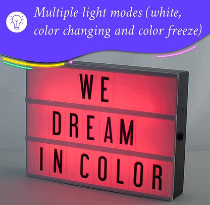 Cinema Light Box w/ Letters (Color Changing)