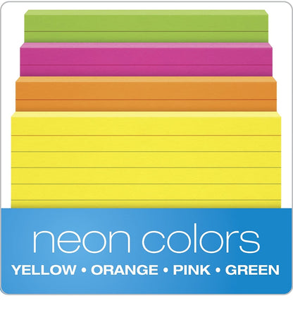 Index Cards (Neon) 4"×6", 100ct